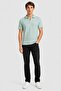 Men Regular Fit Short Sleeve Textured Polo Shirt, Mint Green - 2