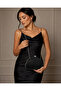Vrl Women's Evening Dress Portfolio Bag Snake Black 513 - 4