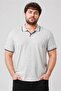 Men Regular Fit Heather Short Sleeve Polo Shirt, Light Grey
