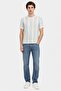 Men Crew Neck Short Sleeve Stripe T-Shirt, Multicolor - 2