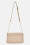 Women Brand Logo Cross Body Bag, Beige - 4