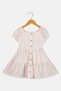 Toddlers Girl Stripe Short Sleeve Dress, Multicolor - 2