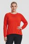 Women Loose Fit Long Sleeve Training Top, Orange