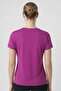 Women Fitted Short Sleeve Training T-Shirt, Purple - 3