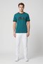 Men Sportswear Fit Short Sleeve Outdoor T-Shirt, Teal Green - 2