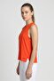 Women Loose Fit Sleeveless Training Tank Top, Red - 3