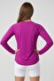 Women Sportswear Fit Long Sleeve Training Top, Purple - 4