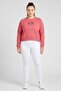 Women Loose Fit Long Sleeve Gymnastics Sweatshirt, Old Rose - 2