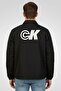 Jeans Men Brand Logo Long Sleeve Jacket Shirt, Black - 4