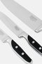 3Pcs Kitchen Knife Set, Black - 3