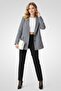 Women Regular Fit Micro Check Print Long Sleeve Blazer, Multicolor