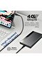 بروميت كيبل USB-C للشحن فائق السرعة 240 واط، كيبل ثاندربولت 3 مع دعم شاشة 8K، سلك مغطى بالنايلون 200 - 3