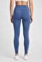 Women Tight Fit Training Leggings, Teal Blue - 4