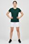 Women Fitted Short Sleeve Training T-Shirt, Green - 5