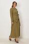 Set with Linen Skirt and Binding Details 46784