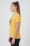 Women Loose Fit Short Sleeve Outdoor T-Shirt, Yellow - 3