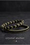 Khaki Black Double Macrame Bracelet Set Adjustable Unisex Handmade Men's and Women's Combination - 3