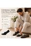 Men's Bamboo 6-Piece Ballerina Socks Invisible No Show Seamless Silicone Heels - 6