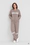 Brown Girls' Printed Sequined Cardigan Wide-Leg Hooded Tracksuit Set 24676 - 4