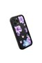 حافظة سيليكون سوداء متوافقة مع هاتف iPhone 12 Pro Max، مقاومة للصدمات، مزودة بنمط زهور لحماية الكاميرا - 3