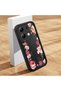Redmi Note 13 4g Compatible Black Silicone Case Shockproof with Camera Protection and Floral Pattern - 3