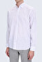 Mink Comfort Fit Striped Buttoned Collar 100% Cotton Long Sleeve Casual Shirt - 5