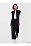 Alita City Lcw Modest Black Interlock Plain Women's Vest with a Difference - 2