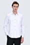 White Comfort Fit Slim Collar 100% Cotton Long Sleeve Groom's Shirt - 6