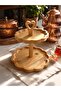Wooden Presentation Tray Cookie Holder Two-Tier Natural - 3