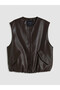 Zero Roba Collar Women's Leather-Look Vest from Uzg Store for Style Enthusiasts - 7