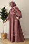 Hifa Balloon Sleeve Dress Shawl Gift Set Dusty Rose - 3