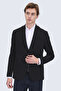 Black Comfort Fit Mono Collar Classic Jacket - 3