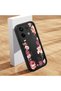 Poco X6 Compatible Black Silicone Case Shockproof Camera Protected Flower Pattern - 2