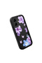 Infinix Smart 10 Compatible Black Silicone Case Shockproof Camera Protected Flower Pattern - 3