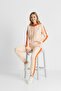 Women's Yavru Ağzı Two-Thread Comfortable Hooded Striped Tracksuit Set - 77755 - 3