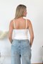 Women's strappy bodysuit with snap crotch - white - 5070 - 4