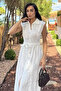 Kordine Embroidered Zero Sleeve Shirt Dress - 2