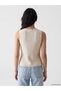 Two Mt Shop Quality Xside White Knitwear Plain Women's Vest - 4