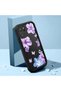 Redmi Note 10 4G/Note 10S Compatible Black Silicone Case Shockproof Camera Protected Flower Pattern - 3