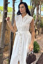 Kordine Embroidered Zero Sleeve Shirt Dress - 4