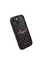 iPhone 15 Compatible Black Silicone Case Shockproof with Camera Protection Stylish Print - 4