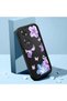 Oppo A60 Compatible Black Silicone Case Shockproof Camera Protected Flower Pattern - 2