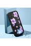 Samsung Galaxy A07 4g Compatible Black Silicone Case Shockproof Camera Protected Flower Pattern - 2