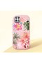Oppo A15/A15S Compatible Shock-Absorbing Camera Protected Pink Silicone Case Floral Print