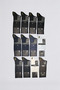 Behram Compact Cotton Socks 12-Pack Stylish Comfortable Daily Socks - 5