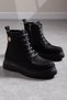Women's Mc Accessory Detailed Lace-Up and Zippered Thick Non-Slip Sole Boots & Booties