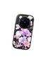 Vivo X200 Pro Compatible Shock-Absorbing Camera Protected Black Silicone Case Floral Print - 3