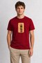 Men's Retro City Ladder Graphic T-Shirt Design - Red
