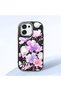 Oppo F31 Compatible Shock-Absorbing Camera Protected Black Silicone Case Floral Print