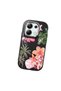 Redmi Note 13 4g Compatible Shock-Absorbing Camera Protected Black Silicone Case Floral Print - 4
